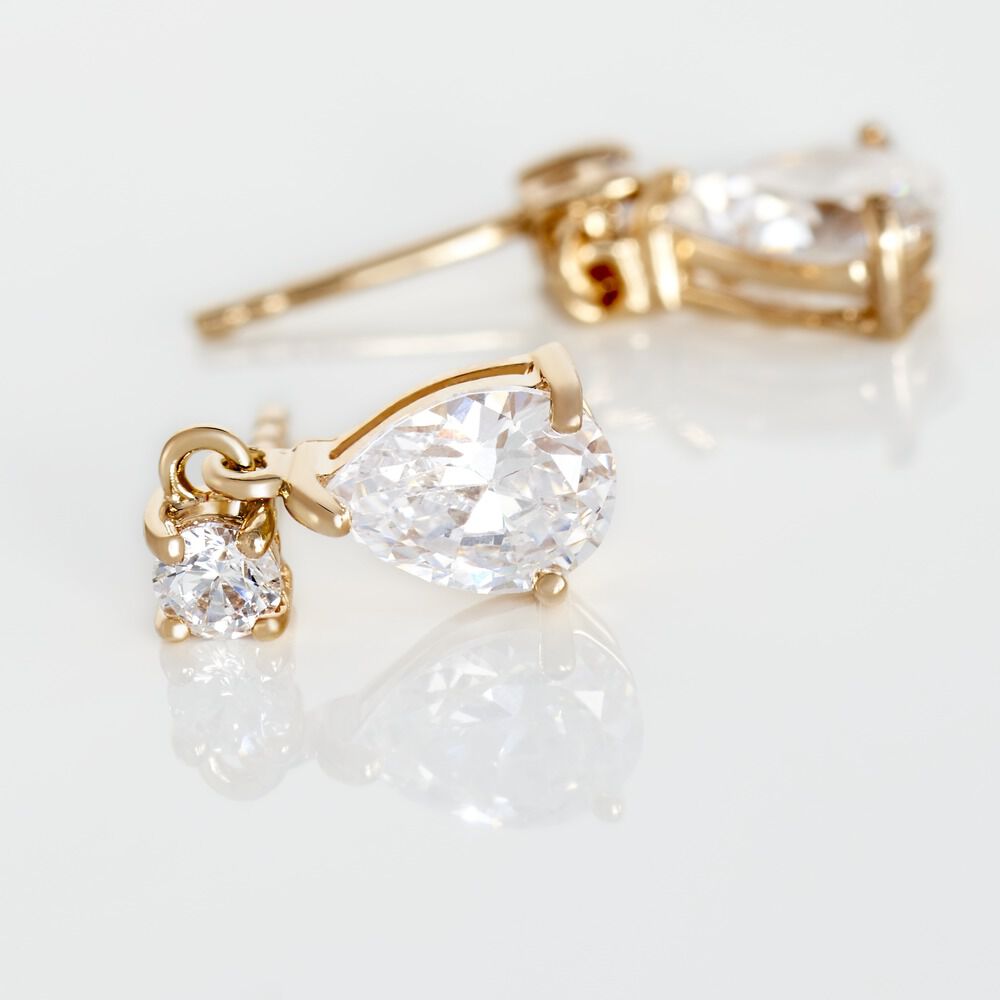 Boucles D'oreilles Pendantes Naellya Plaqué Or Oxyde De Zirconium - Pendantes Femme | Marc Orian
