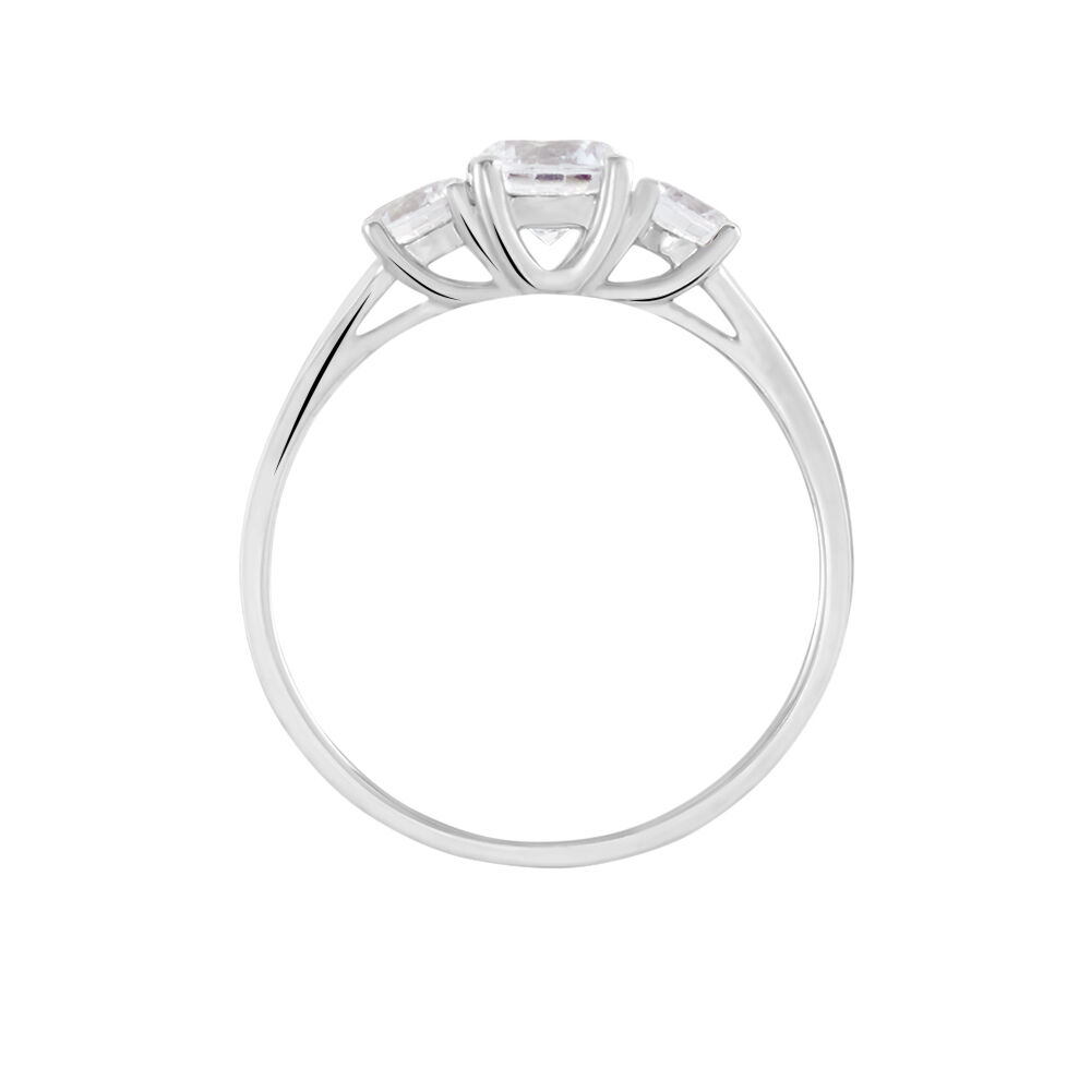 Bague Habib Or Blanc Oxyde - Solitaires Femme | Marc Orian