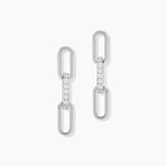 Boucles D'Oreilles Pendantes Madame Argent Blanc Oxyde De Zirconium - Pendantes Femme | Marc Orian