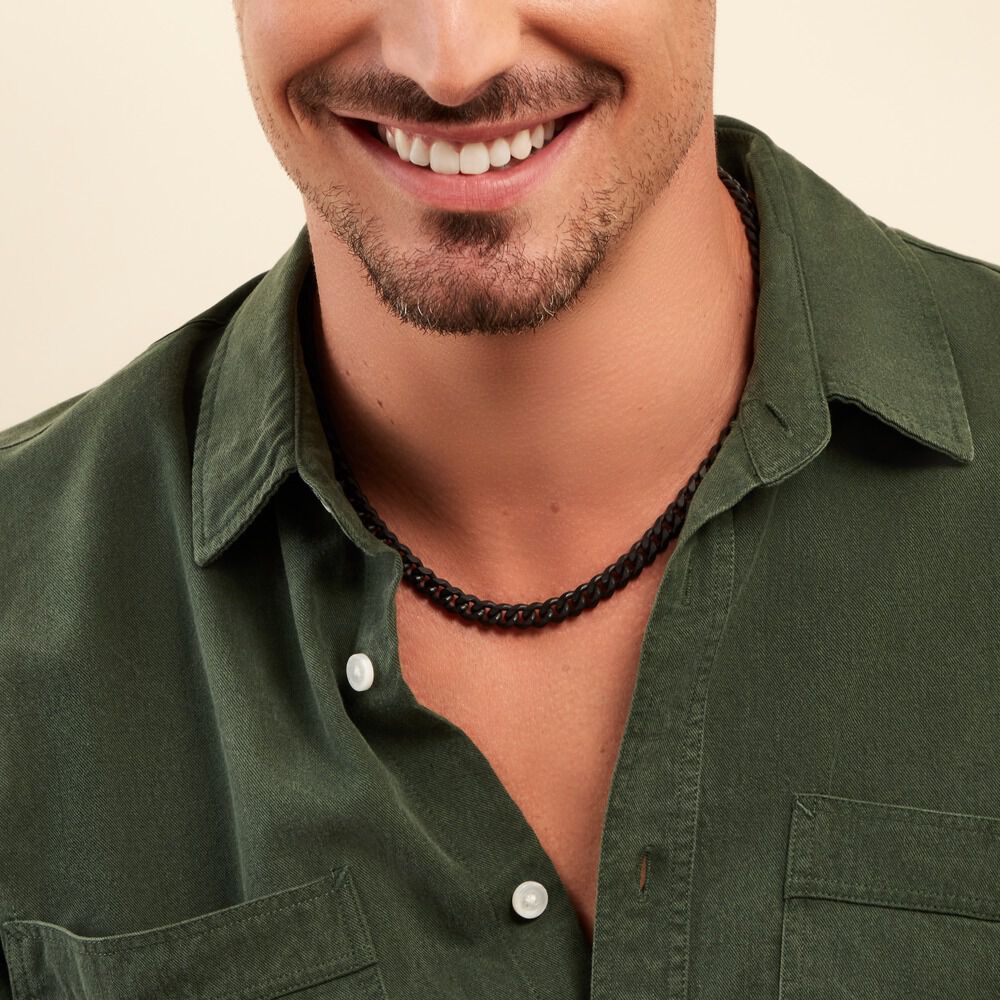 Collier Hipolite Acier Noir - Colliers Homme | Marc Orian
