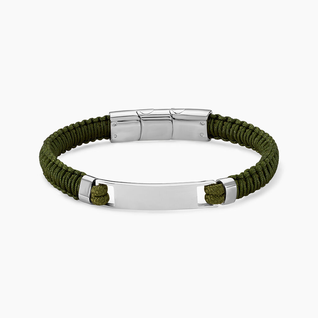 Bracelet Identit&eacute; Jourdan Dikeledi Acier Argent&eacute; - Gourmettes Homme | Marc Orian