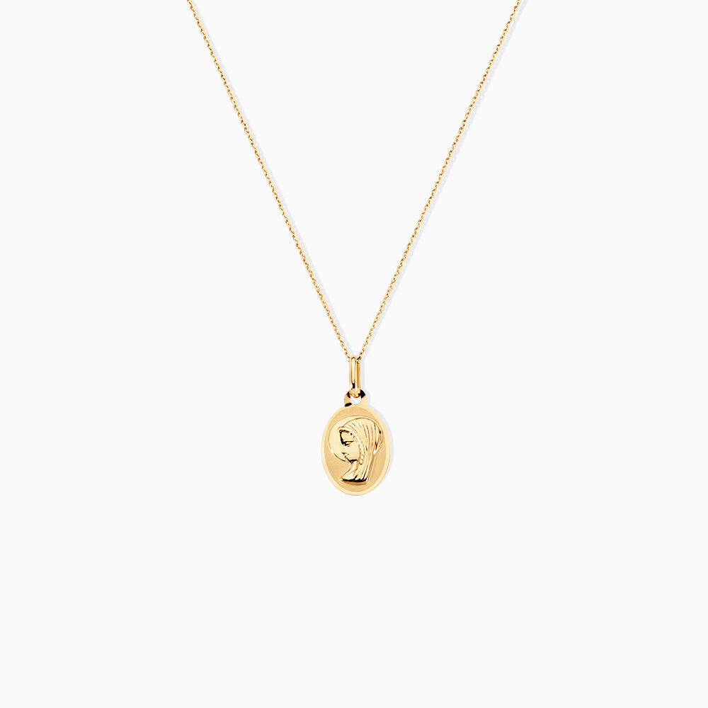 Pendentif Vierge Ovale Or Jaune - M&eacute;dailles et m&eacute;daillons Famille | Marc Orian