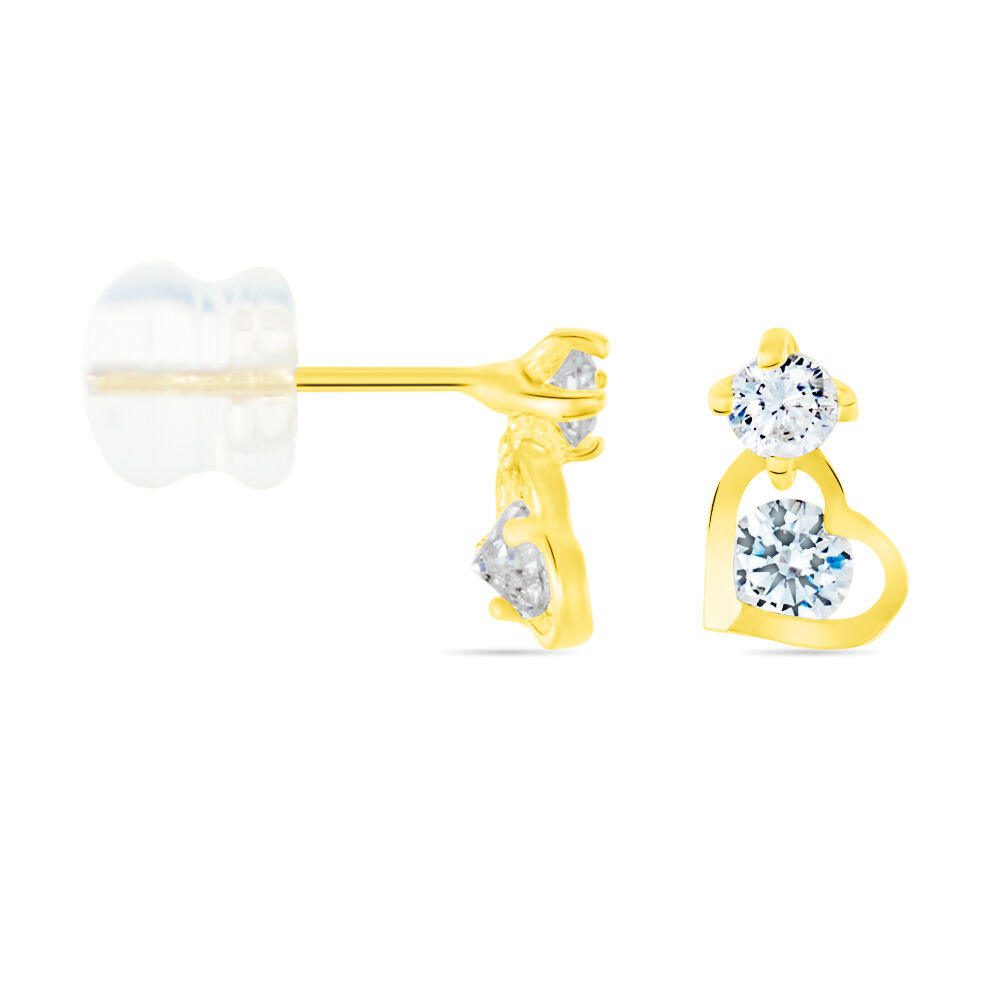 Boucles D'oreilles Pendantes Ludyvine Or Jaune Oxyde De Zirconium - Pendantes Femme | Marc Orian
