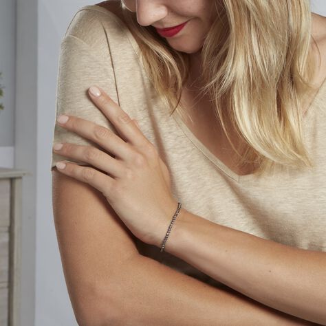 Bracelet Lennah Argent Blanc - Bracelets chaînes Femme | Marc Orian