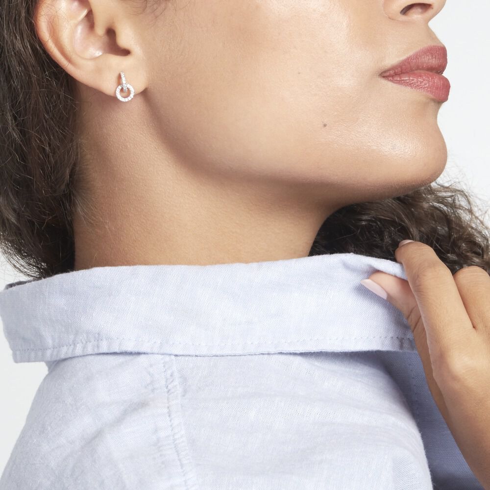 Boucles D'oreilles Pendantes Cajetan Argent Oxyde De Zirconium - Pendantes Femme | Marc Orian