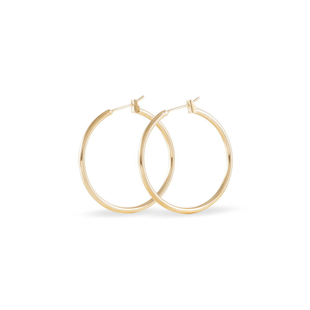 Cr&eacute;oles Ada Lisse Plaque Or Jaune - Cr&eacute;oles Femme | Marc Orian