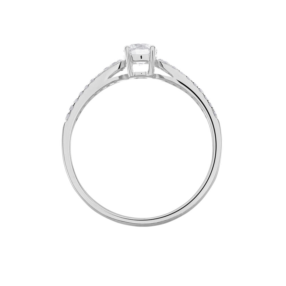 Bague Solitaire Katalina Or Blanc Diamant - Parures de mariage Femme | Marc Orian