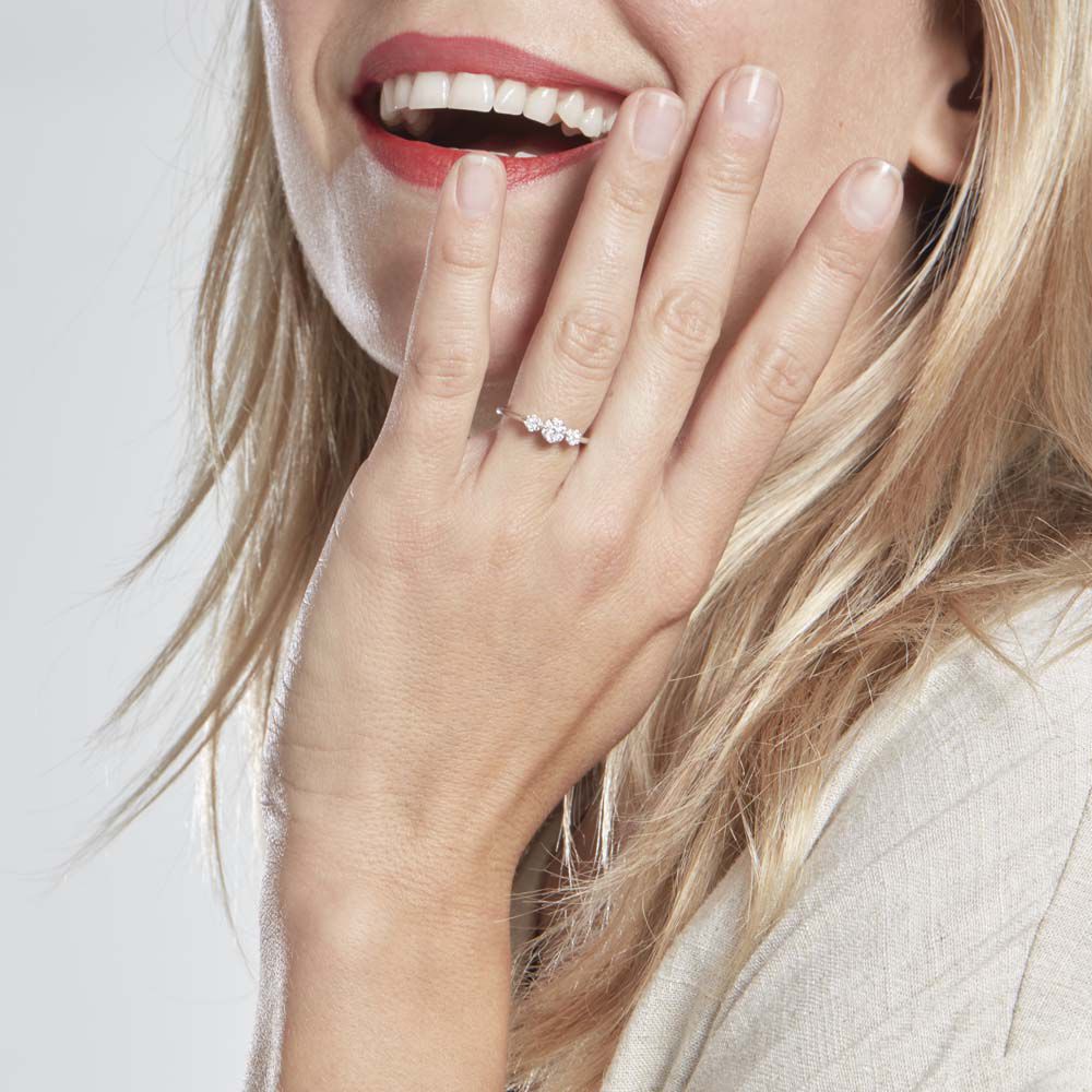 Bague Acil Argent Blanc Oxyde De Zirconium - Ventes Privées Femme | Marc Orian