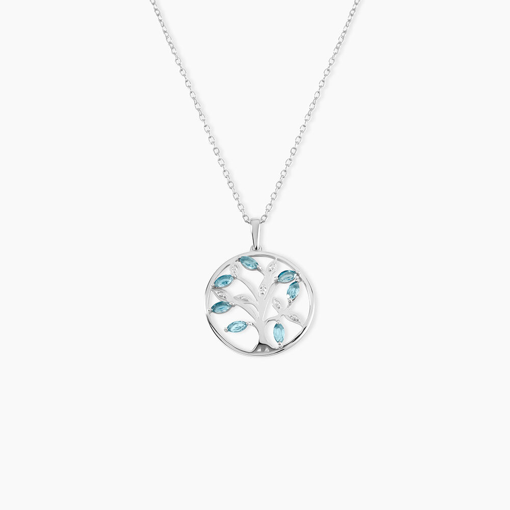 Pendentif Or Blanc Godoleine Topazes - Pendentifs Femme | Marc Orian