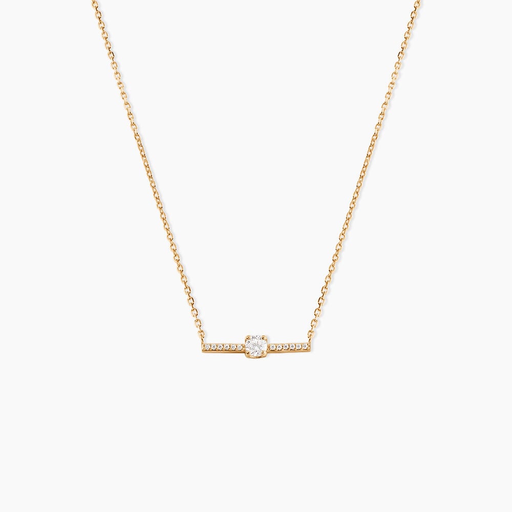 Collier Fergie Plaqu&eacute; Or Jaune Oxyde De Zirconium - Colliers avec pierres Femme | Marc Orian