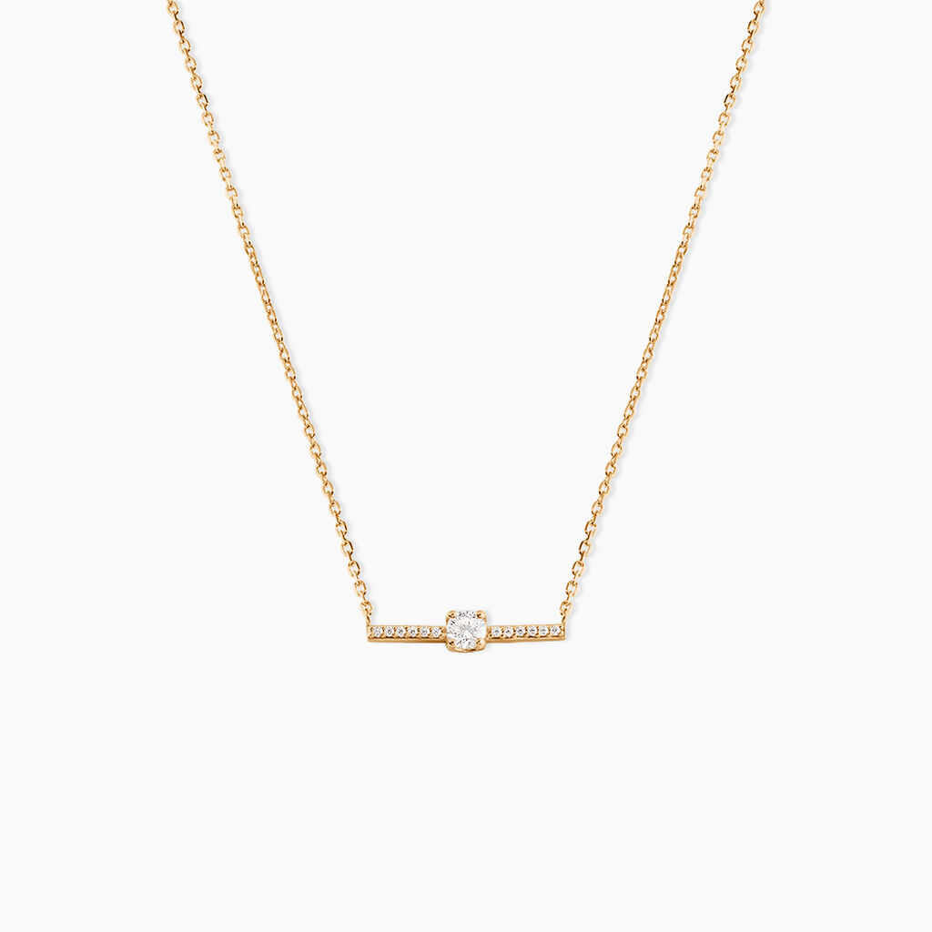 Collier Fergie Plaqu&eacute; Or Jaune Oxyde De Zirconium - Colliers avec pierres Femme | Marc Orian