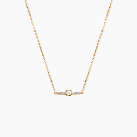 Collier Fergie Plaqu&eacute; Or Jaune Oxyde De Zirconium - Colliers avec pierres Femme | Marc Orian
