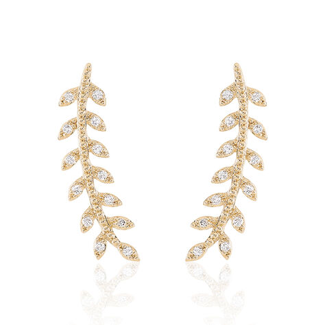 Boucles D'oreilles Grimpantes Fabrizia Plaqué Or Jaune Oxyde - Piercings d'oreilles Femme | Marc Orian