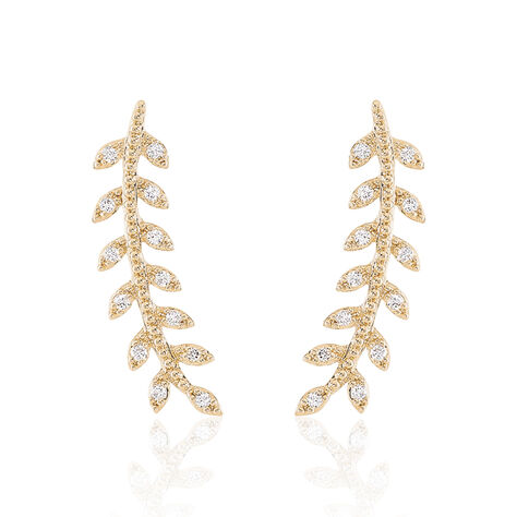 Boucles D'oreilles Grimpantes Fabrizia Plaqué Or Jaune Oxyde - Boucles d'oreilles Ear cuffs Femme | Marc Orian