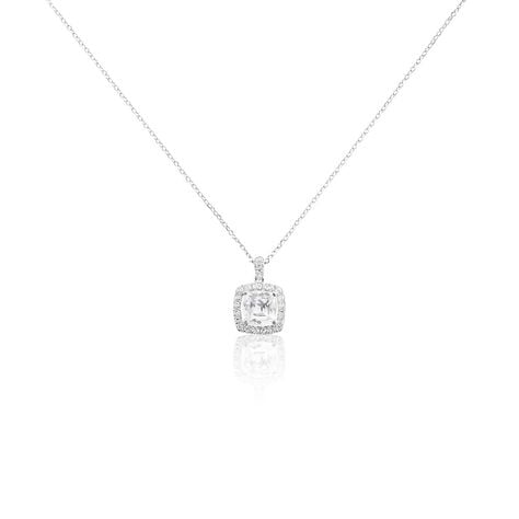 Collier Adrienne Or Blanc Oxyde De Zirconium - Colliers avec pierres Femme | Marc Orian