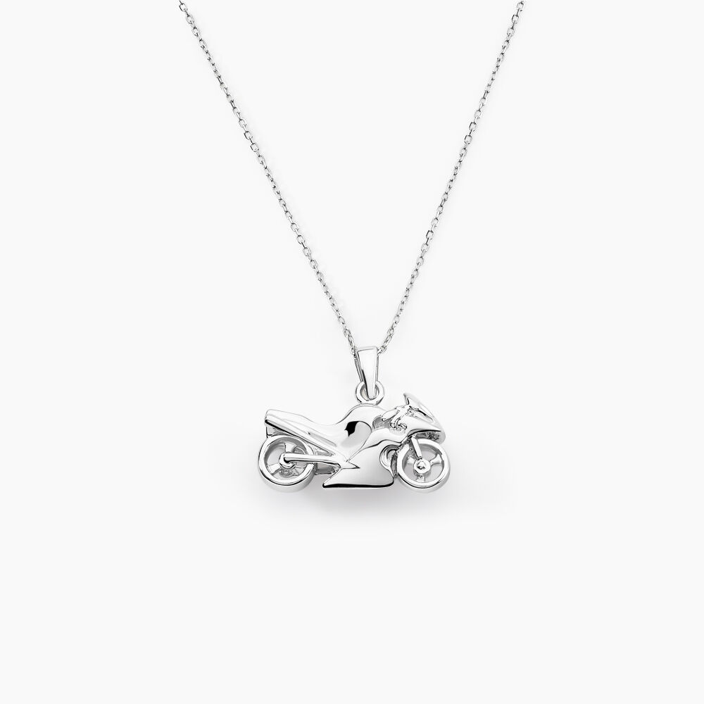 Pendentif Costanza Argent Blanc - Bijoux fantaisie Famille | Marc Orian