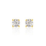 Boucles D'oreilles Puces Victoria Or Jaune Diamant - Puces Femme | Marc Orian