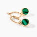 Cr&eacute;oles Plaqu&eacute; Or Neassa Malachite - Boucles d'oreilles pampille Femme | Marc Orian