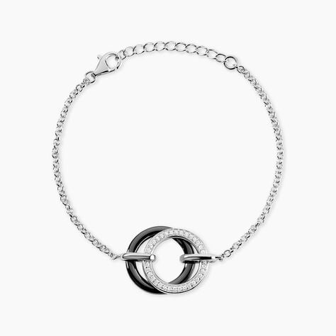 Bracelet You&me Argent Blanc C&eacute;ramique Et Oxyde De Zirconium - Bracelets fantaisie Femme | Marc Orian