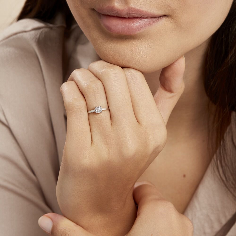 Bague Or Blanc Adeline Diamants - Parures de mariage Femme | Marc Orian
