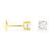 Boucles D'oreilles Puces 4 Griffes Or Jaune Diamant Synthetique - Puces Femme | Marc Orian