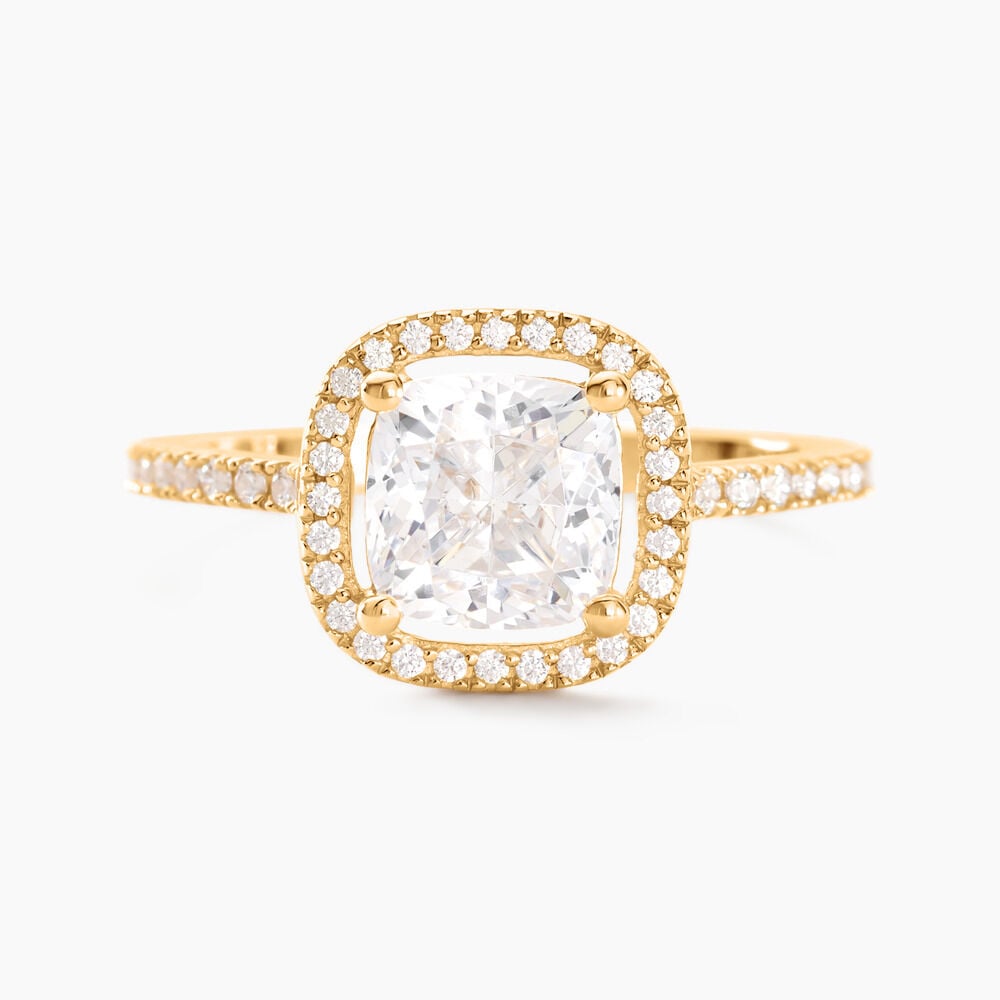 Bague Or Jaune Adrienne Oxydes De Zirconium - Solitaires Femme | Marc Orian