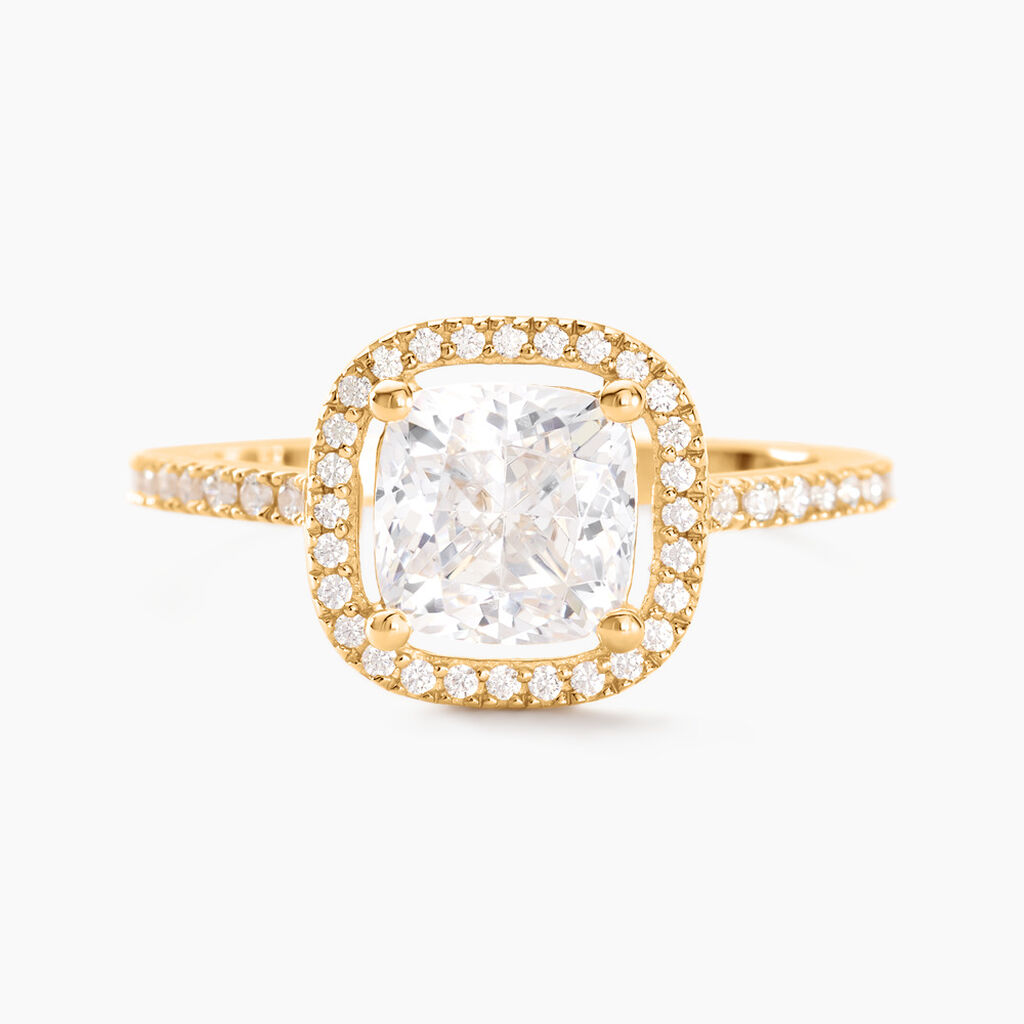 Bague Or Jaune Adrienne Oxydes De Zirconium - Solitaires Femme | Marc Orian