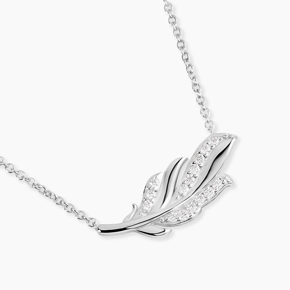 Collier Isae Argent Blanc Oxyde De Zirconium - Colliers avec pierres Femme | Marc Orian