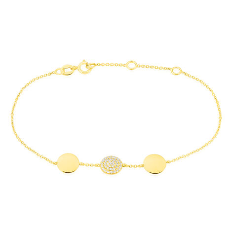 Bracelet Rosette Or Jaune Oxyde De Zirconium - Bracelets Medailles Femme | Marc Orian