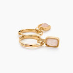 Cr&eacute;oles Memory Plaqu&eacute; Or Jaune Quartz - Boucles d'oreilles pampille Femme | Marc Orian