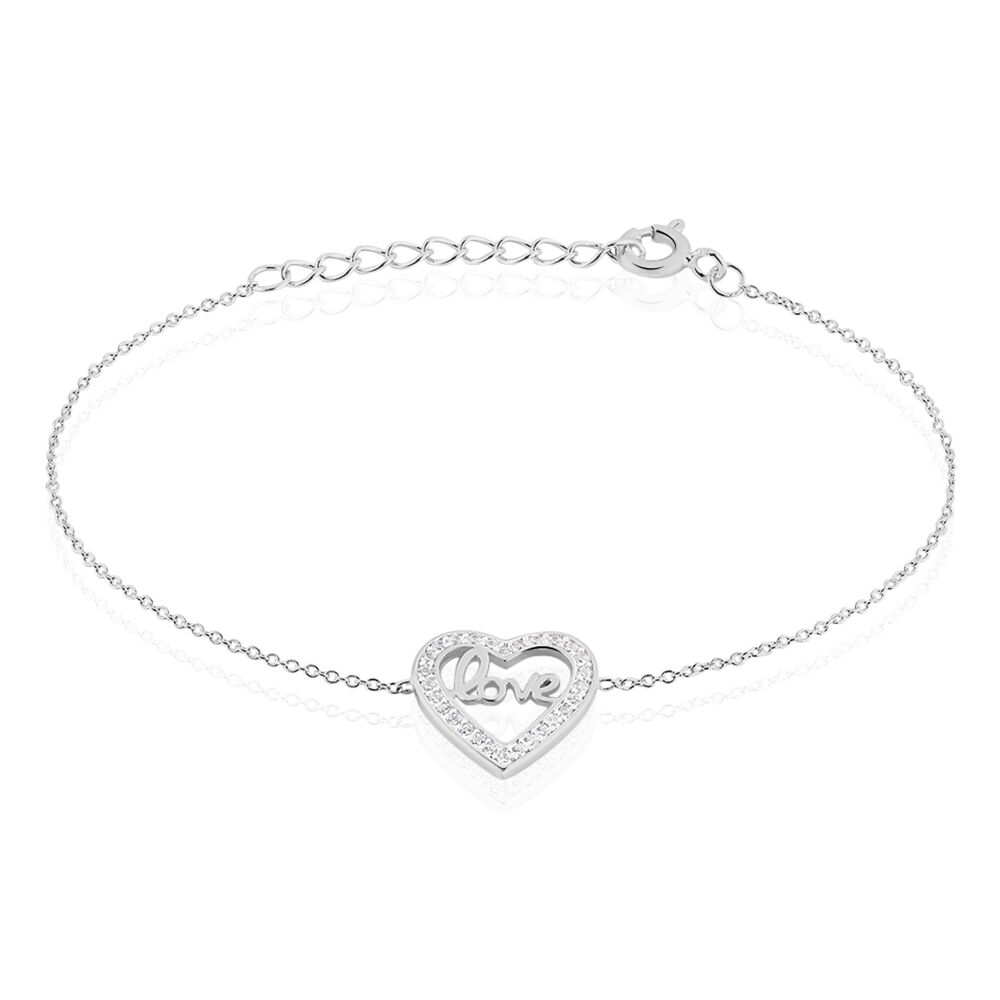 Bracelet Elansa Argent Blanc Oxyde De Zirconium - Bracelets chaînes Femme | Marc Orian