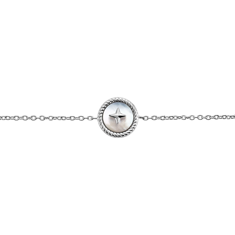 Bracelet Izarra Argent Blanc Nacre - Bracelets Medailles Femme | Marc Orian