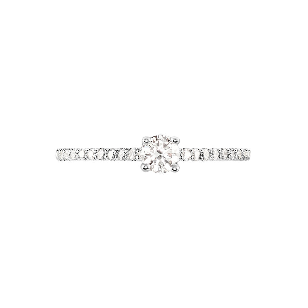 Bague Solitaire Or Blanc Nyala Diamants - Parures de mariage Femme | Marc Orian