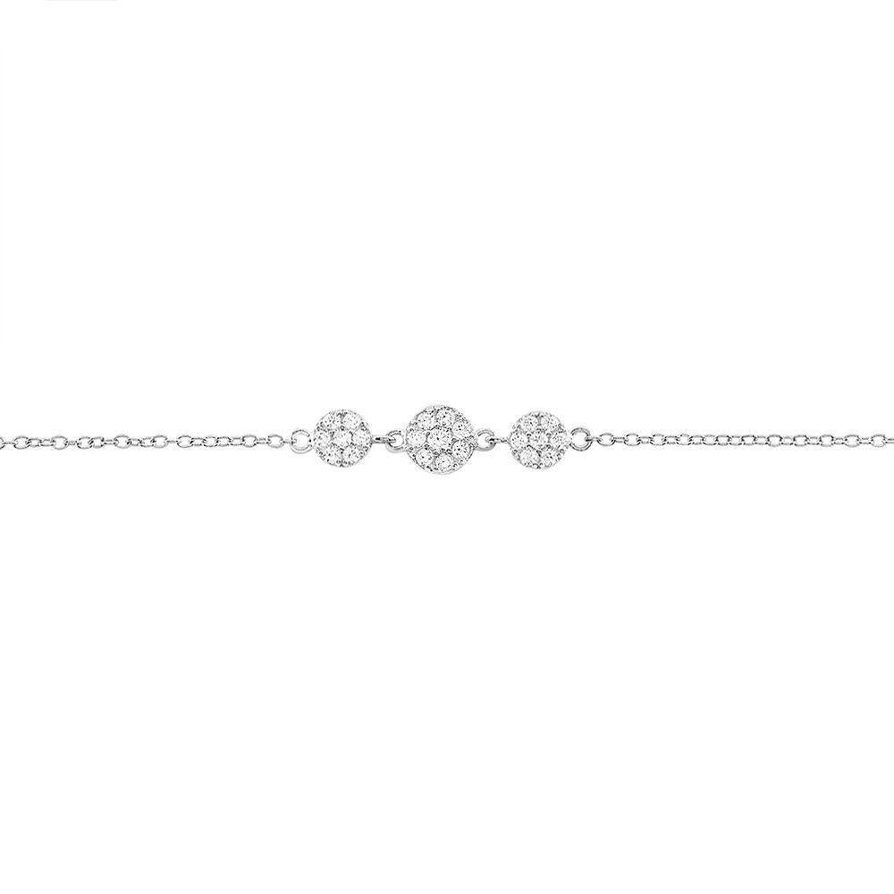 Bracelet Sandra Argent Blanc Oxyde De Zirconium - Bracelets Medailles Femme | Marc Orian