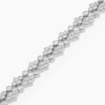 Bracelet Petales Argent Blanc Oxyde De Zirconium - Bracelets cha&icirc;nes Femme | Marc Orian