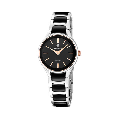 Montre Festina Ceramic Bimatiere Noir - Montres &eacute;tanches Femme | Marc Orian