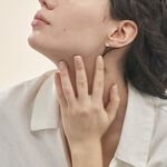 Boucles D'oreilles Puces Batoul Or Jaune Diamant - Puces Femme | Marc Orian