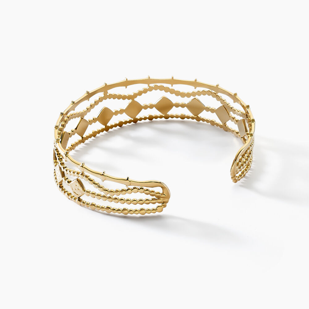 Bracelet Manchette Eva Acier Jaune - Bijoux fantaisie Femme | Marc Orian