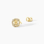 Boucles D'Oreilles Puces Guess Tiny Dancer Acier Jaune Oxyde De Zirconium - Puces Femme | Marc Orian