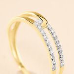 Bague Graphic Lines Or Jaune Oxyde De Zirconium - Bagues avec pierre Femme | Marc Orian