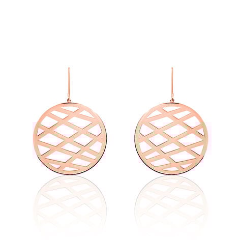 Boucles D'oreilles Pendantes Maelis Acier Rose - Pendantes Femme | Marc Orian