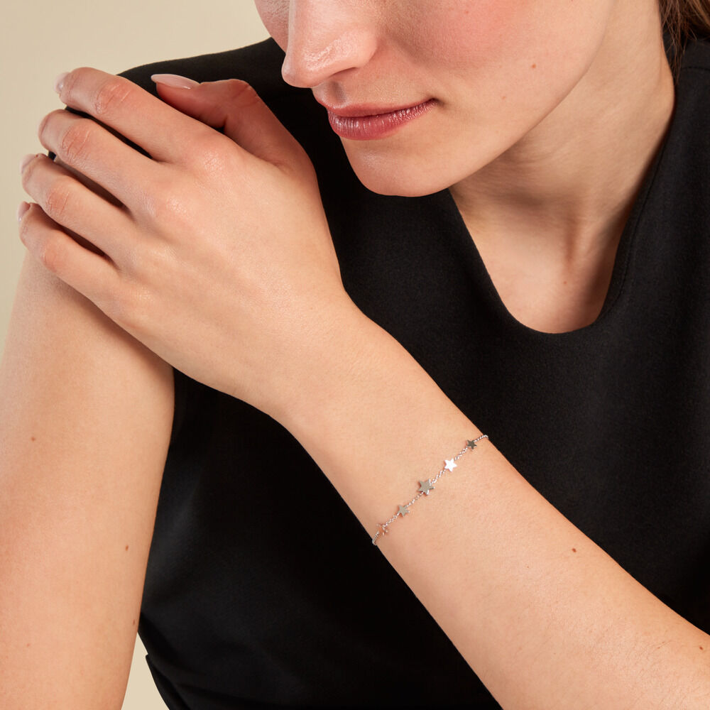 Bracelet Celesta Argent Blanc - Bracelets chaînes Femme | Marc Orian