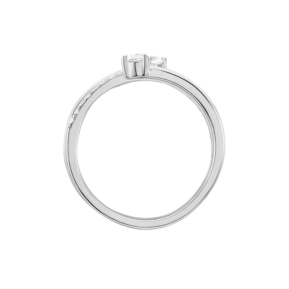 Bague Gait Argent Blanc Oxyde De Zirconium - Bagues avec pierre Femme | Marc Orian