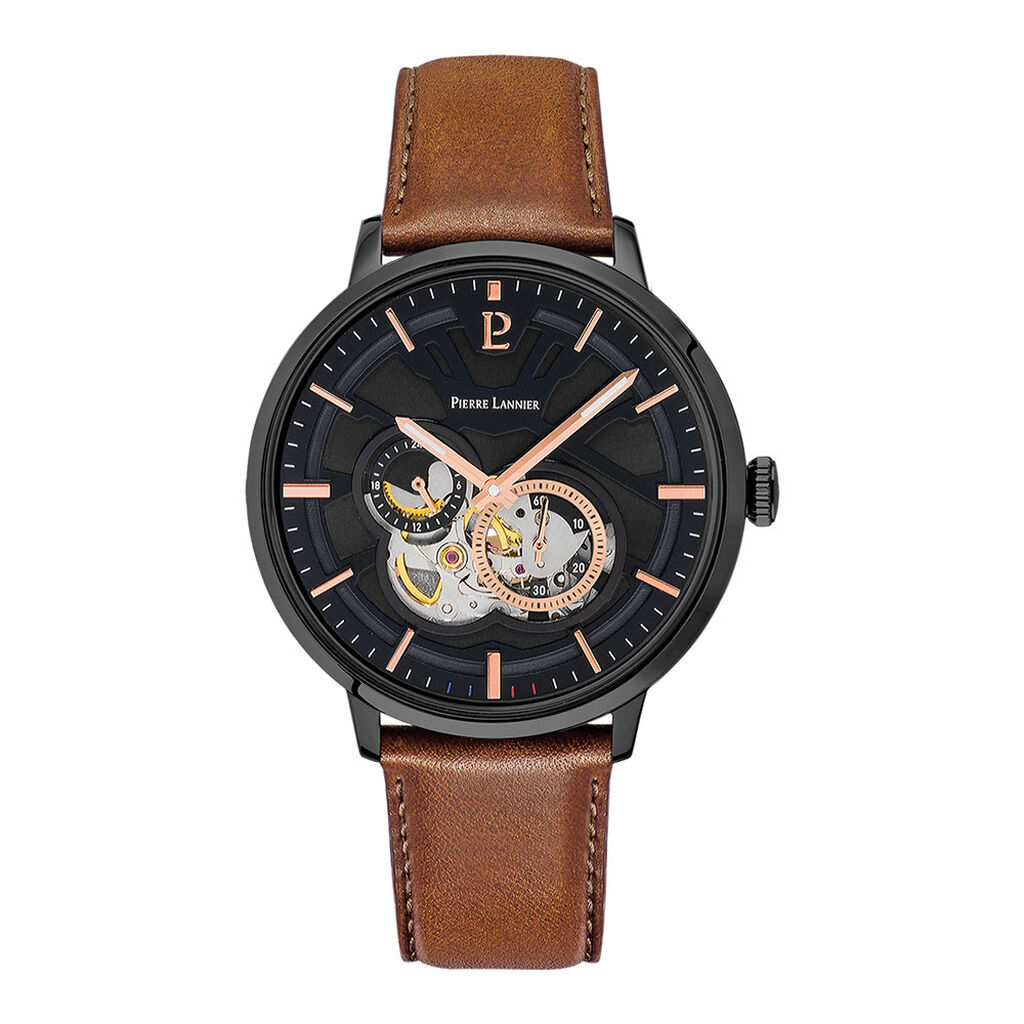 Montre Pierre Lannier Trio Noir - Montres automatiques Homme | Marc Orian