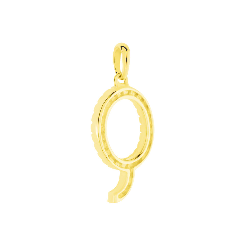 Pendentif Lettre Q Or Jaune Oxyde - Pendentifs Famille | Marc Orian