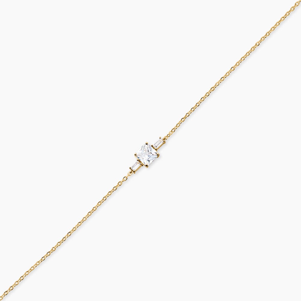 Bracelet Estel Argent Dor&eacute; A L'Or 750/1000 Oxyde De Zirconium - Bracelets cha&icirc;nes Femme | Marc Orian