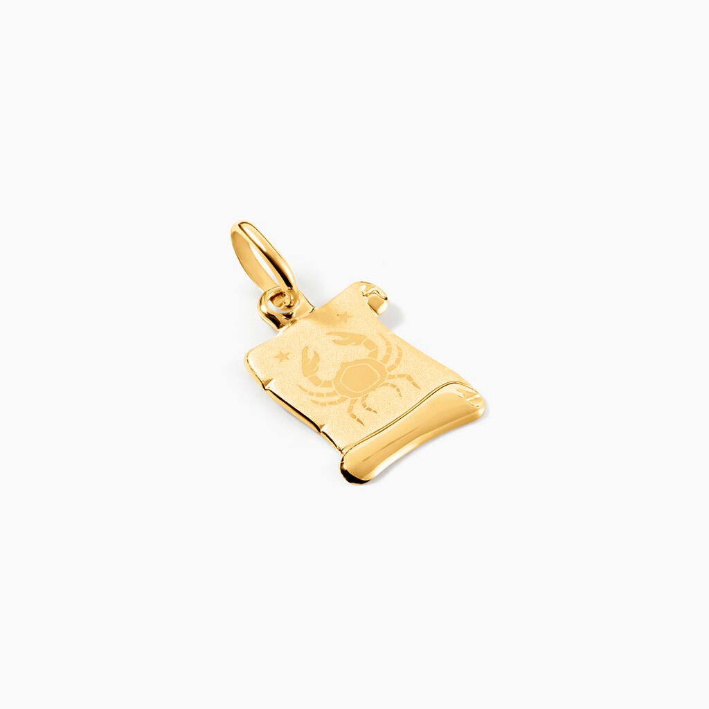 Pendentif Lamie Zodiaque Parchemin Or Jaune - Bijoux personnalis&eacute;s Famille | Marc Orian