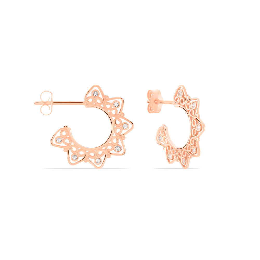 Créoles Avia Rondes Or Rose Oxyde De Zirconium - Créoles Femme | Marc Orian