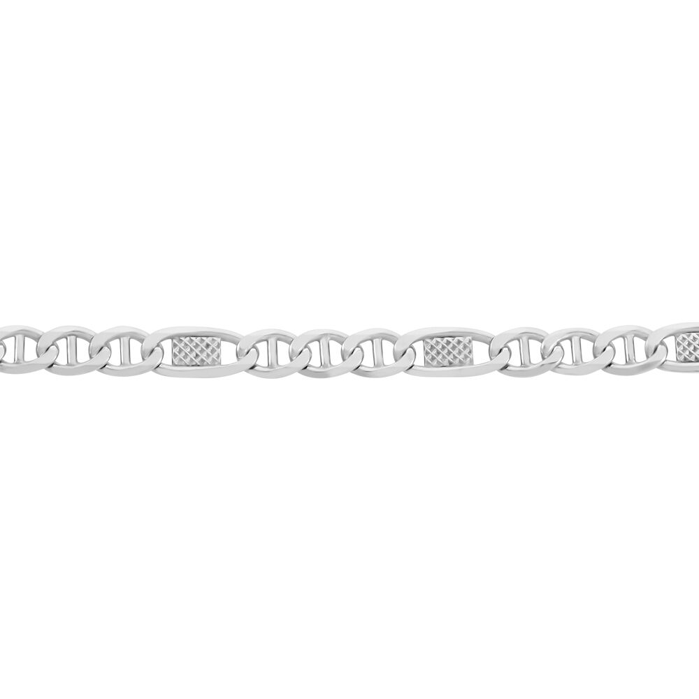 Bracelet Maille Teo Argent Blanc - Bracelets mailles Homme | Marc Orian