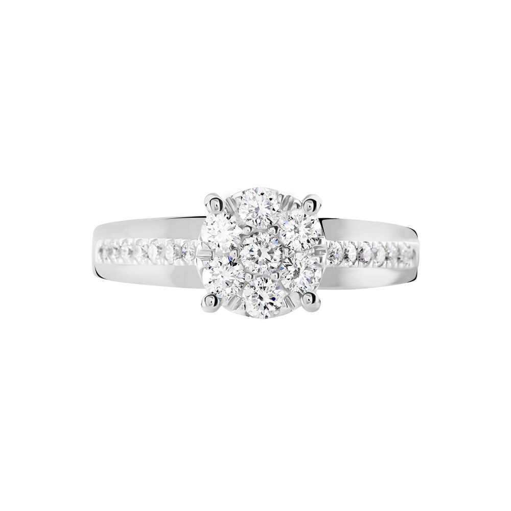 Bague Kate Or Blanc Diamant Synthétique - Bagues avec pierre Femme | Marc Orian